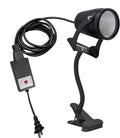 Kiven IP65 Waterproof LED Landscape Accent Uplight Black Decorative Spotlight Lamp with Plug-in Cord and Timer for Indoor Outdoor Plants Yard Advertising Board (10W 3000K Cool White)