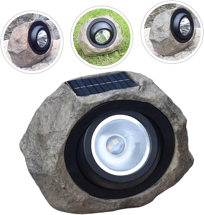 1Pc Solar Decorative Lamp Warm Light Garden Lawn Spotlight Imitated for Outdoor Decor Durable Material for