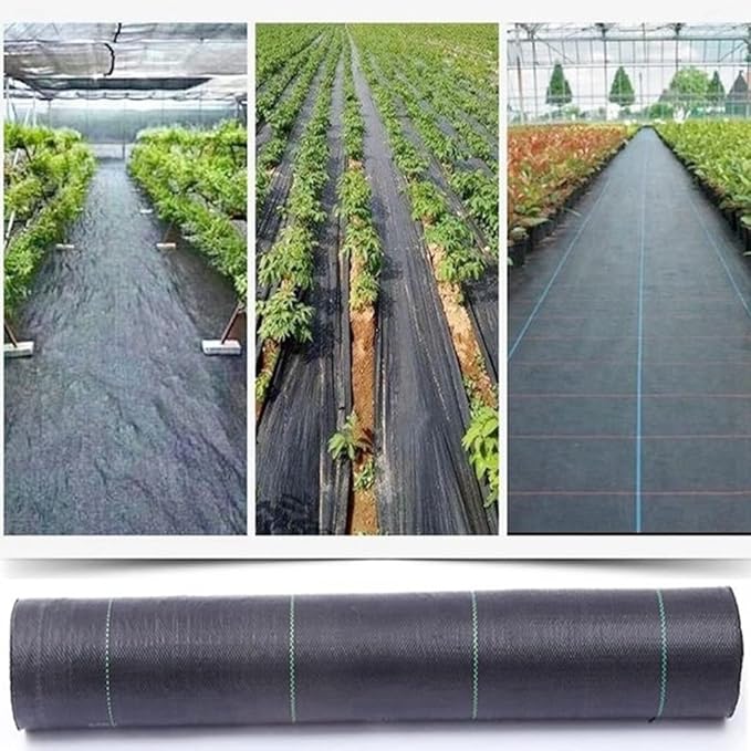 100m 90GSM Farm Greenhouse Gardening Ground Fabric Vegetable Fruit Garden Grass Weed Mat Weed Landscape Fabric Heavy Duty Cover (Size : 0.6m x 100m)