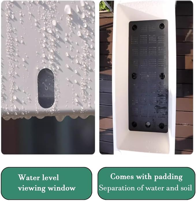 Garden Hydroponics Growing System Hydroponic Growing System Kits Equipped with Inner Pad Water and Soil Separation for Vegetable Fruit Herb(Gray)