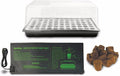 HTG Supply Floating Seed Starter Germination Kit with Tall Humidity Dome Root Plugs &amp Heat Mat
