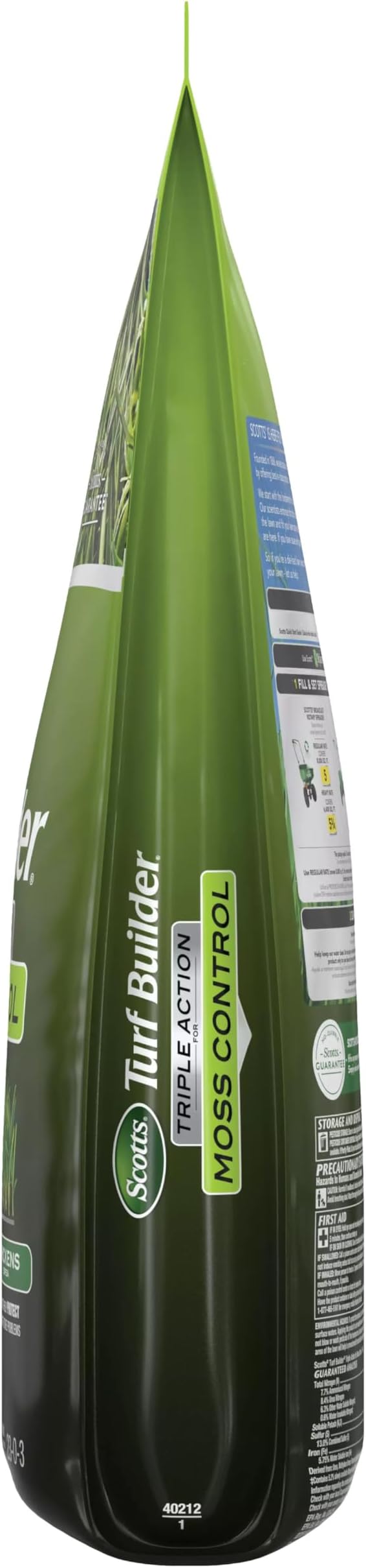 Scotts Turf Builder Triple Action for Moss Control - Moss Killer and Lawn Fertilizer Lawn Care Covers Up to 8000 sq. ft. 40 lb.