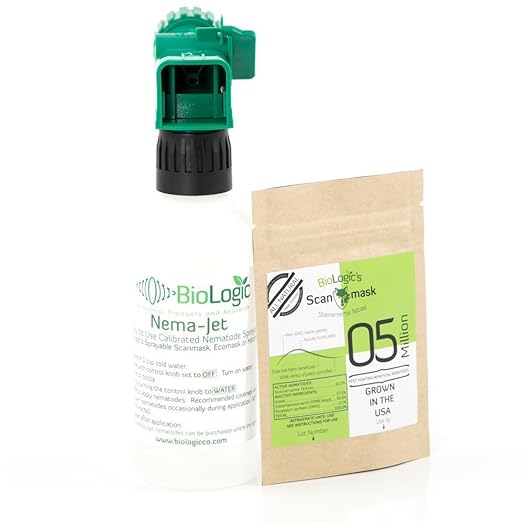 BioLogic's Scanmask Beneficial Nematodes Steinernema feltiae Sf Nematodes for Natural Insect Pest Control (5 Million with Applicator)