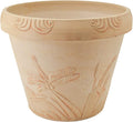 PSW Pot Collection Dragonfly Planter Pot for Indoor and Outdoor Plants and Gardens 12.5' by 10 Beige