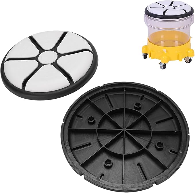 Focket Bucket Seat Portable Detachable 360 Degree Swivel Bucket Top Seat Cushion Bucket Wear Proof Anti Slip Lid Stool Cushion for Car Washing Fishing Baseball Gardening