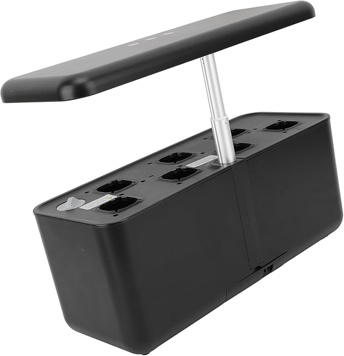 Hydroponics Growing System Pump Circulation Mode LED Hydroponics Growing System Kit for Home (Black)