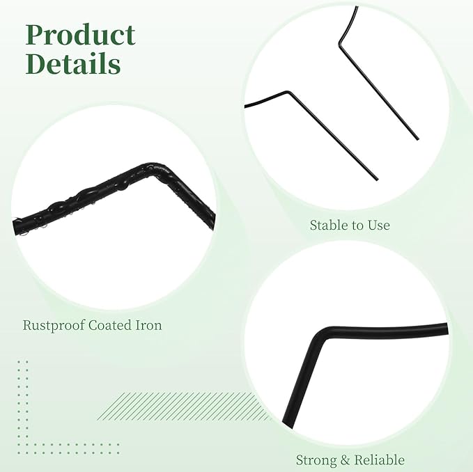 Generic Vines Pothos 12 Pcs Circle Trellis for Climbing Plants 13.4 X 9.4 in Metal Round Trellis Small Indoor Plant Trellis Rustproof Black Metal Support Frame Potted Plants