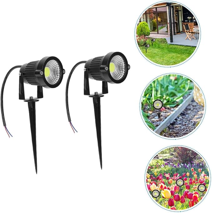 Housoutil 2pcs Led Projector Light Garden Lawn Night Light Decorative Outdoor Landscape Lighting