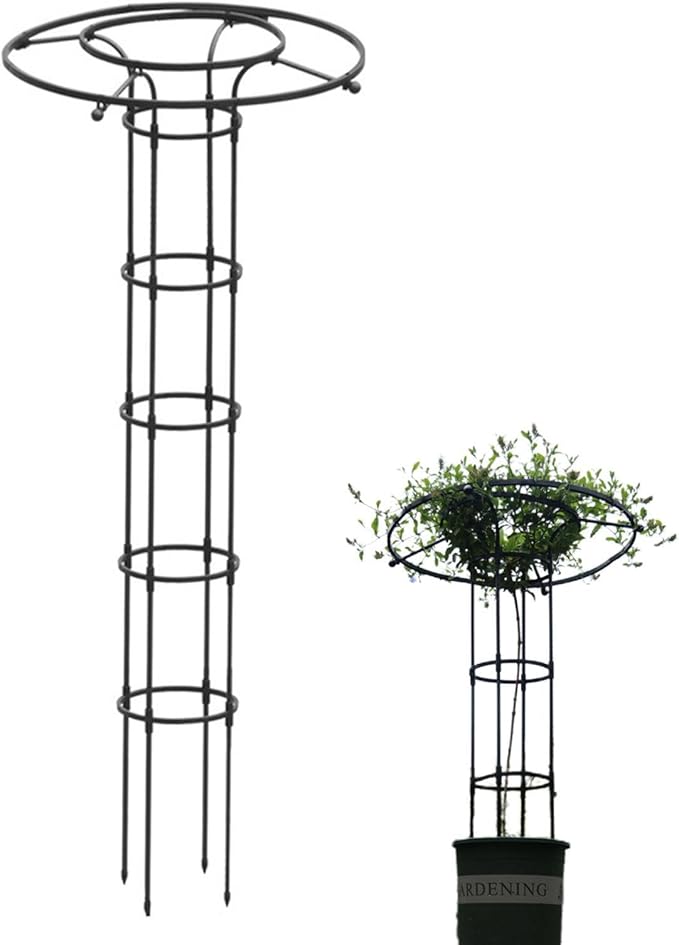 Umbrella Trellis TowerUmbrella Trellis Garden Rustproof Trellis Metal Vine Plant Support Trellis Vertical Umbrella Garden Trellis Tower for Potted Plant Support Decorative Vegetables Flowers Vine