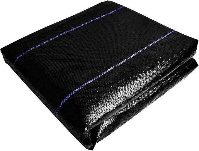 Heavy Duty Weed Barrier Fabric - U-V Stabilized Black Woven Ground Cover for Garden and Landscape1pcs(0.4mx50m)
