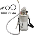 HOSTIC 1.5 Gallon Stainless Steel Sprayer Hand Pump Sprayer with Pressure Gauge Valve Adjustable Nozzle for Gardening Lawn and Cleaning