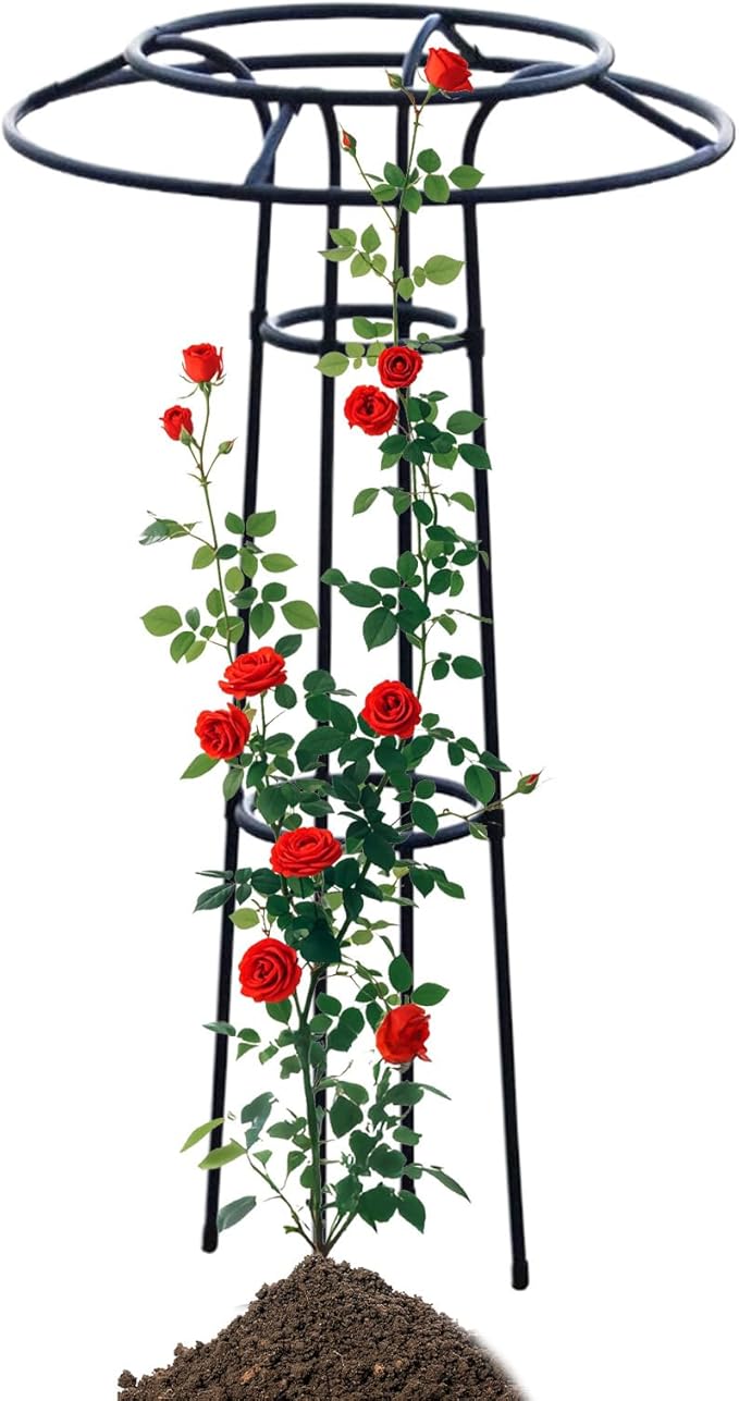 Garden Trellis Spiral Frame Trellis Heavy-Duty Umbrella Trellises Inch Iron &amp Climbing Frame for Vegetables Flowers Adjustable Buckle System for Yard Greenhouse Patio