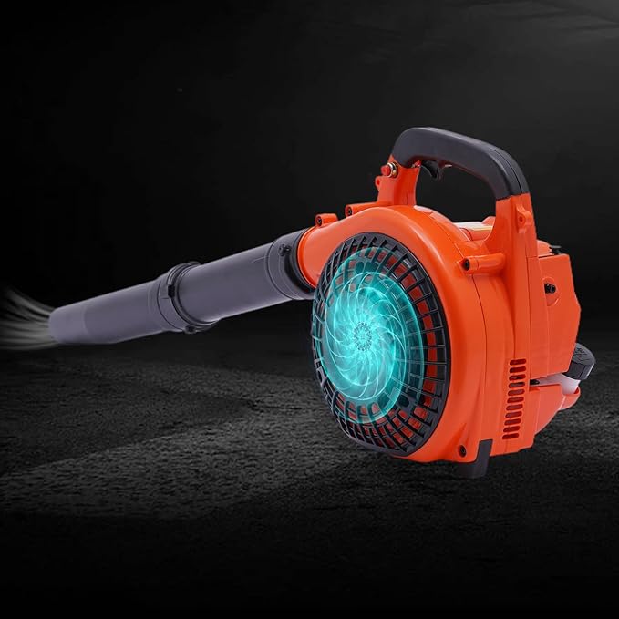 Handheld Gas Blower750W 2-Stroke Cycle Commercial Gasoline Powered Leaf Blower Grass Sweeper with Air Cooling for Lawn Care Sweeping Fallen Leaves Snow Blowing (2 Stroke 25.4CC)