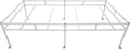 HECASA 4' x 8' Rolling Flood Table Tray Stand for Hydroponic Trays Reservoirs Hydroponic Tray Plants Stand Toolless Assembly Tray Stand Heavy Duty Steel Powder Coated White 600 LBS Weight Capacity