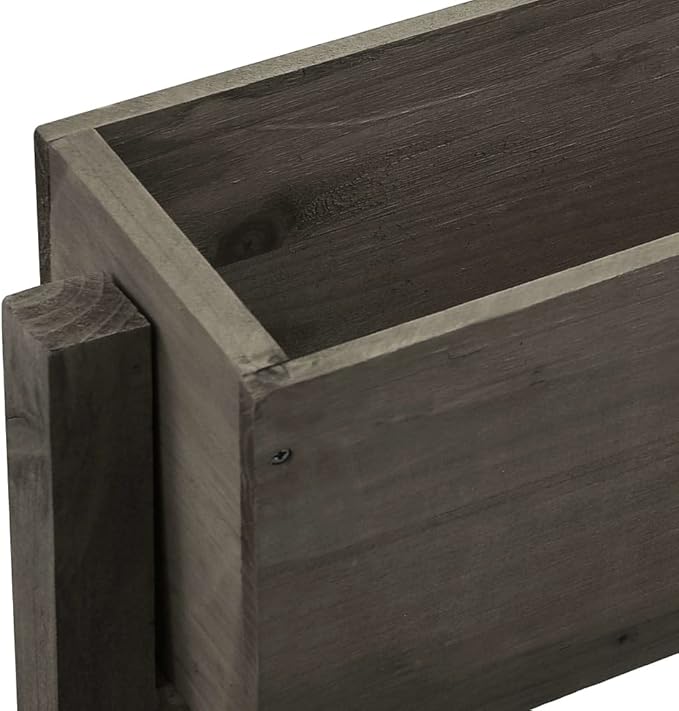 Garden Folding Planter Raised for Indoor Outdoor Vegetables Flower Herb Plants Bed Elevated Wood Wooden Box Stand for Backyard Patio Balcony Liner Trellis 23.6 x 5.5 x 29.5 (W x D x H)