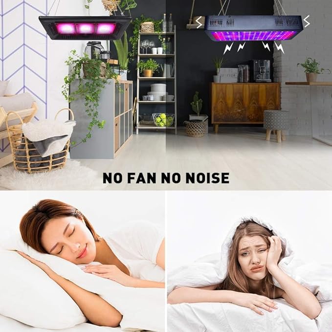 Kolem LED Grow Lights 450W Outdoor Grow Light Full Spectrum Plants Light Waterproof Natural Heat Dissipation No Noise LED Grow Panel Light for Indoor Plants Greenhouse Garden(Gift Hooks)