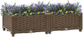 Raised Bed Brown Polypropylene Medium Durable Raised Bed Gardening Pots &amp Planters 316512