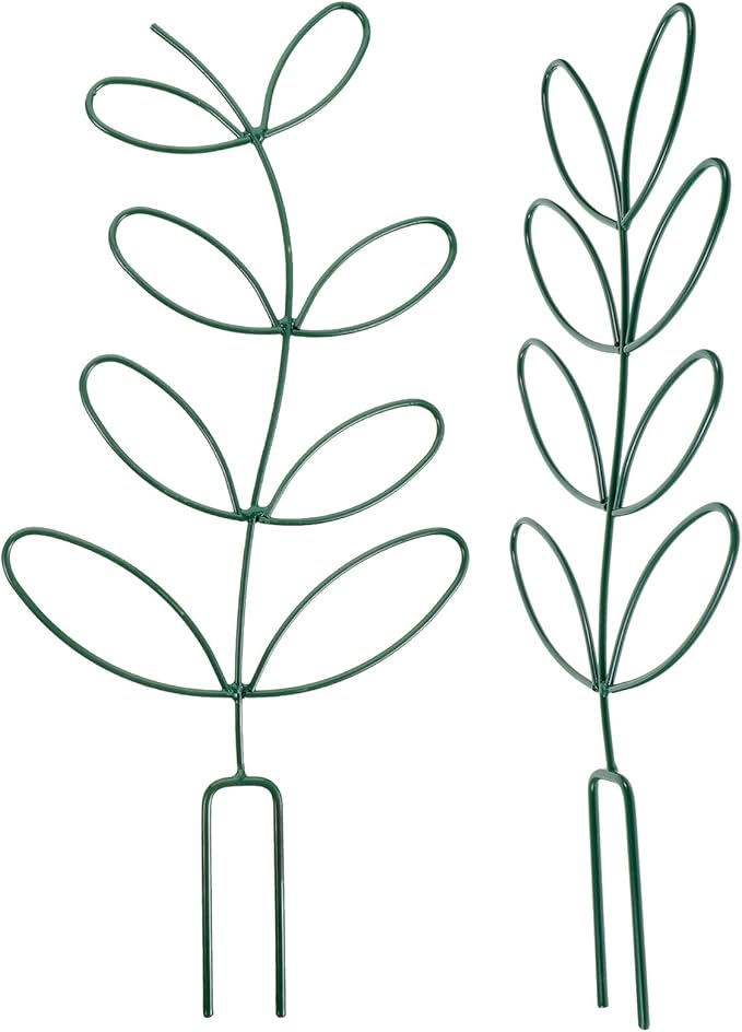 2pcs Iron Garden Trellis Plant Support for Climbing Plants Green Vine Climbing Rack with Tomato Cages Outdoor Potted Climber Frame for Patio and Garden