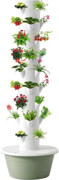 Hydroponics Growing System Kit TowerVertical PlanterIndoor Hydroponic Garden Herb Grow Kitfor Indoor Herbs Fruits Vegetableswith Lights9Layers