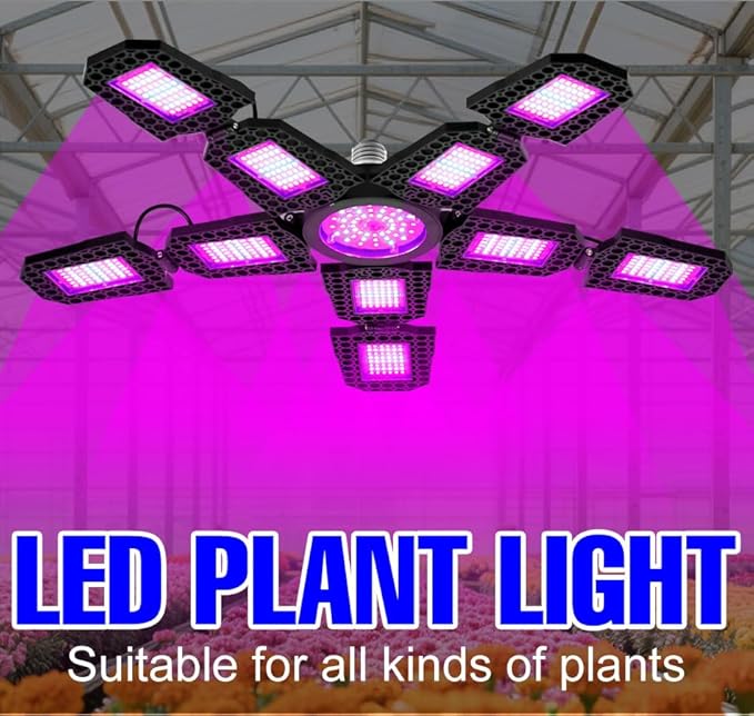 WENNI LED Growing Lamp 100/150/200/250/300/400W Full Sperturem 108/126/144/288/432/528Leds Red Blue/Sunlight C2/D2/E2(Red Blue-E2-400W)