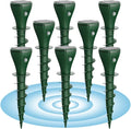 8 Pack Solar Ultrasonic Mole Repellent Stakes for Lawn &amp Garden IP65 Waterproof Animal Deterrent for Gophers Voles Rats Squirrels Moles – Safe for Kids and Pets