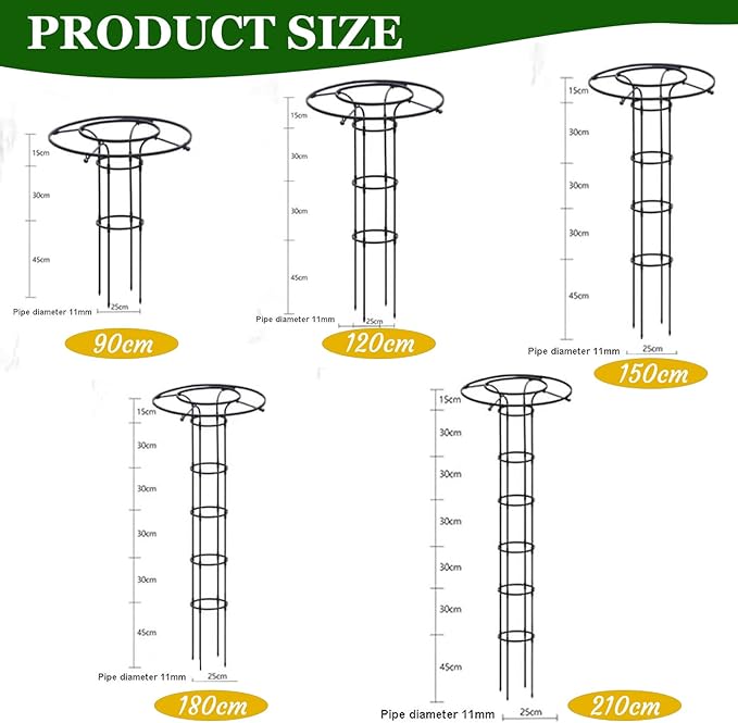 Garden Trellis for Climbing Plants Metal Plant Supports for Roses Cucumbers Obelisks Trellis for Your GardenBlack90 cm/35.4 in