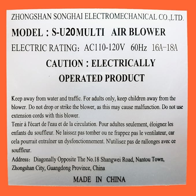 3HP Inflatable Bounce House Blower2150W Commercial Air Blower for Large Water SlidesInflatable Paint BoothCastle and Jump Slides