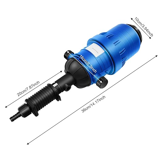 Drip Infusion Fertilizer Machine Proportional Injector Water-Driven Injector Chemical Fertilizer Medicator 0.4-4% Adjustable Fertilizer Injector for Industry Garden Hose Livestock