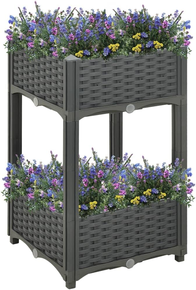 Raised BedGarden PlantersGarden PlantersGarden CenterpiecesGarden BedsRaised Beds for Growing FlowersHerbs and Fruits15.7x15.7x28 Polypropylene