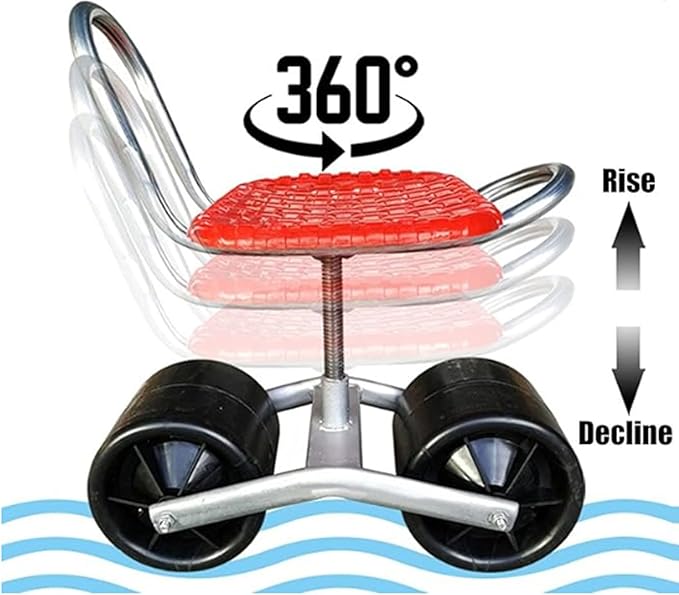 Rolling Garden Work Seat Height Adjustable Mobile Stool with Wheels Stable Heavy Duty Cart for Greenhouse Work(lialunA1-1)