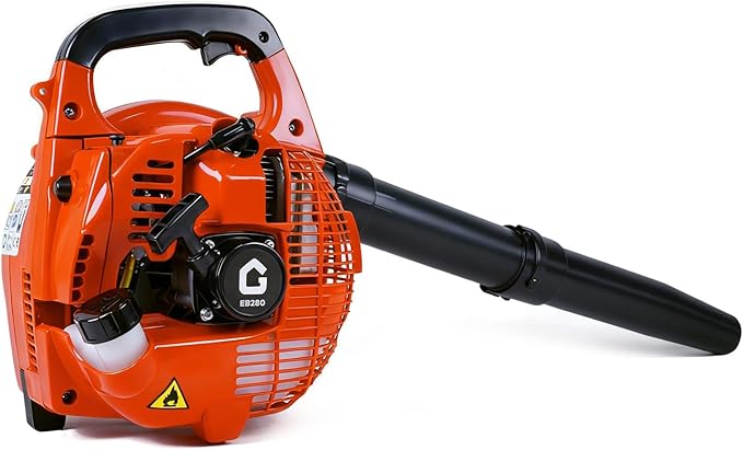 28-Cc Gas Leaf Blower 1.1-HP 2-Cycle Handheld Leaf Blower 490 CFM 280 MPH Powerful Clearing Performance for Lawn Care Driveway Cleaning Light Snow Removal Gifts for Dad