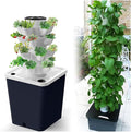 Tower Garden Hydroponics Growing System 10-30-Plant Sites Vertical Garden Planter Indoor Smart Garden Kit with Pump and Movable Water Tank (No Seedlings Included) (Color : Gris Size : 20 Holes)