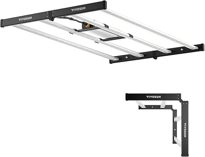 VIVOSUN VSFL3000 Bar LED Grow Light 300W 4 Bars Plant Grow Light Foldable &amp Dimmable Full Spectrum with UR/FR Light for Indoor Plants