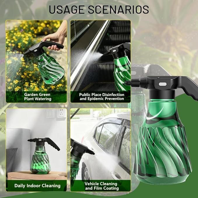 Large Capacity Electric Plant Mister Rechargeable Sprayer for Indoor &amp Garden Battery Powered with Adjustable Nozzle Fine Mist &amp Continuous Spray