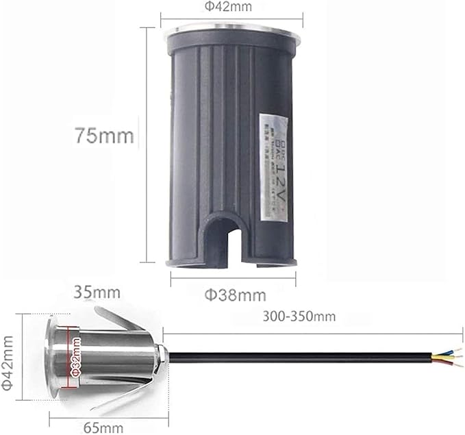 LED Underwater Spotlight - 12V IP68 Waterproof Mini Landscape Lighting with 30° Beam Angle