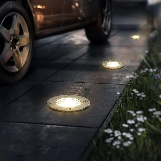 Underground Light LED - IP66 Waterproof AC Garden Recessed Underground Light LED Recessed Spotlight Suitable for Deck Channel Stair Step Landscape Lighting toPurple 15W