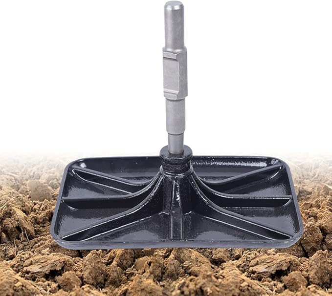Steel Tamper Garden Tamper Tool Without Handle Heavy Duty Hand Plate Soil Compactor Durable Landscaping Rammer Soil Tamper for Leveling Soil Gravel Asphalt Driveway
