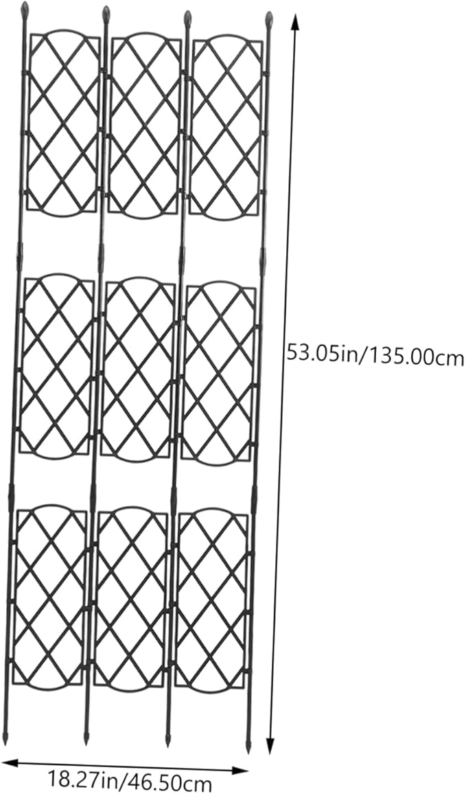 Garden Trellis for Climbing Plants Metal Support Rack for Outdoor and Indoor Use Decorative Plant Holder for Vines and Flowers Smooth Finish Durable Design Black