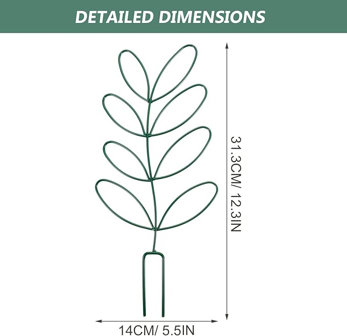 2pcs Outdoor Garden Trellis Climbing Plants Holder Green Iron Plant Support for Tomatoes Peas Roses with Sturdy Frame for Vegetable and Flower Vines