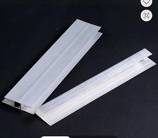 2 Pieces 8mm 4 Feet Long Aluminum h Channel Aluminum h Connector h-Clip Connector Used to Connect Two Pieces 8mm (5/16 inch) Thick Polycarbonate Panels or Any Board Together Silver Color