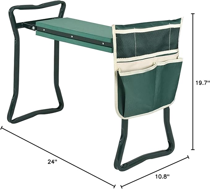 Multifunctional Garden Kneeler &amp Seat - Heavy Duty Folding Kneeling Bench with Handles Ideal for Gardening and Sitting - Perfect Garden Stool for Seniors Women