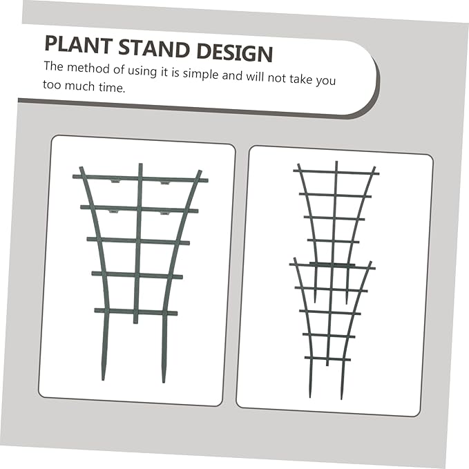 12pcs Elegant Garden Trellis Plastic Climbing Frame for Outdoor Plant Staking DIY Flower Rack