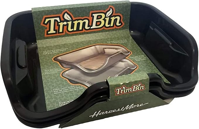 TrimBin Harvest More Portable 2 Piece Hydroponic Workstation Container with Stainless Steel Sifter Screen Mirror Tray and Static Brush (2 Pack)