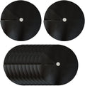 HouseVibe 12Pcs Tree Mulch Rings Black Round Weed Control Mat Barrier Fabric for Garden Tree Guards Indoor Outdoor Use- Diameter 52 cm