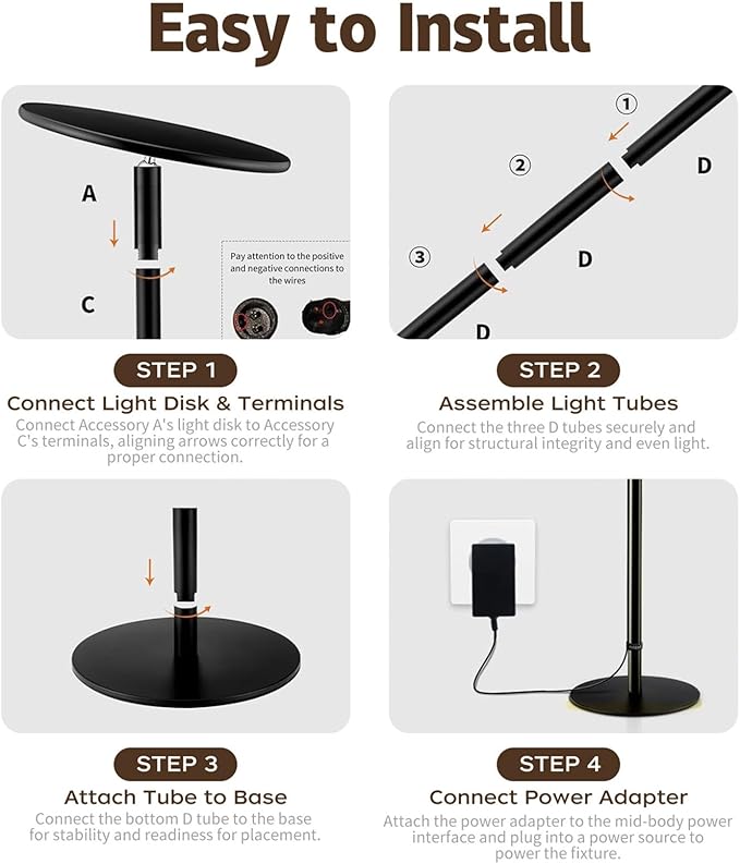 40W Full Spectrum Tall Grow Light 85'' Adjustable Standing Plant Light for Indoor Plants 10-Level Dimmable with 4/8/12H Timer Sunlike for Large Plants &amp Indoor Trees