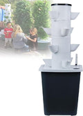 Hydroponic Grow System - 5-Hole Caps Detachable Design Sturdy PP - 90% Water Efficient 3X Faster Growth - Grow Herbs Veggies No Gardening Skills Needed(20holes)