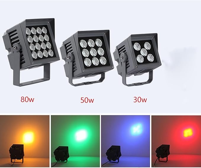 Outdoor Narrow Beam Spotlight - Long Range Rotation Spotlight IP65 Outdoor Waterproof Long-Range Beam Light Projection Light Villa Led Beam Landscape Lights(Blue80W(85-265V))