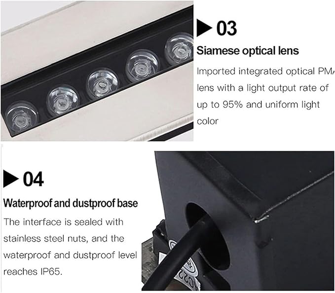 LED Recessed Outdoor Spotlight - Outdoor Landscape Lights LED Floor Spotlight Rectangular Linear Underground Light IP67 Waterproof Floor Pathway Lighting Lights(Red85-245V(6W))