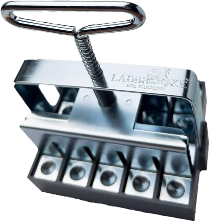 Ladbrooke Authentic Soil Block Maker - 2-Pc Set Includes Micro 20 with Cubic Inserts Made in England