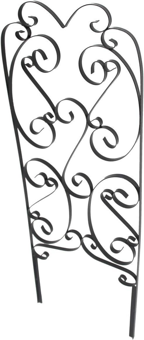 2 Pack Garden Trellis for Climbing Plants 45 x 16 Sturdy Black Metal Trellis for Plants Support Lattice Metal Trellises for Climbing Rose Vine Flower Cucumber Clematis 10026-2PK-NEW-NF